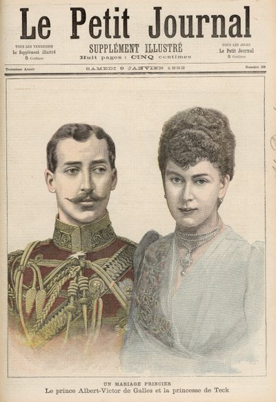 The Engagement of Albert Victor (1864-92) Duke of Clarence, Eldest Son of Edward, Prince of Wales to Victoria Mary of Teck (1867-1953) from 